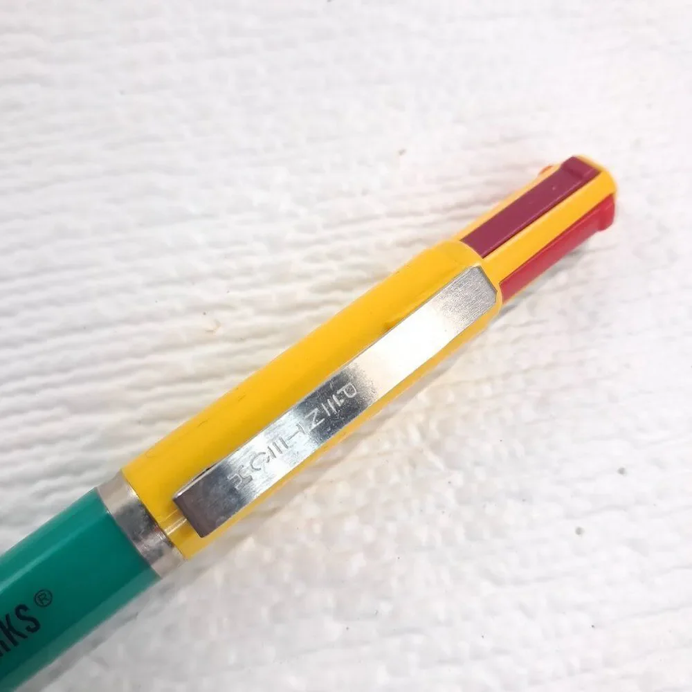 Vintage Pentech‎ Fire Works Pen Multi Colored Retractable Ball Point Fireworks